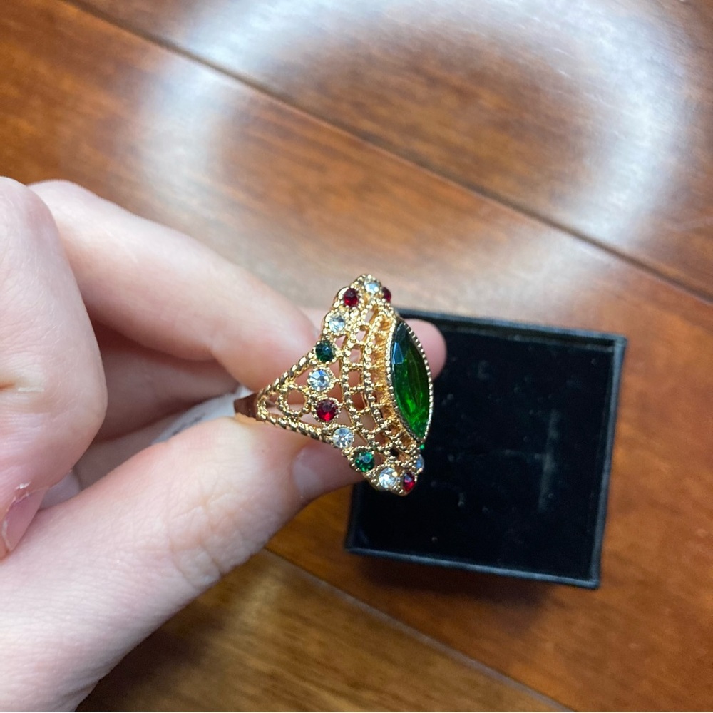 BUNDLE THIS FOR $8 Colorful gemstone ring - Picture 2 of 2
